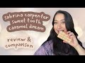 sabrina carpenter | sweet tooth caramel dream 🍫🍊 review + comparison to kayali vanilla royale! 🍨