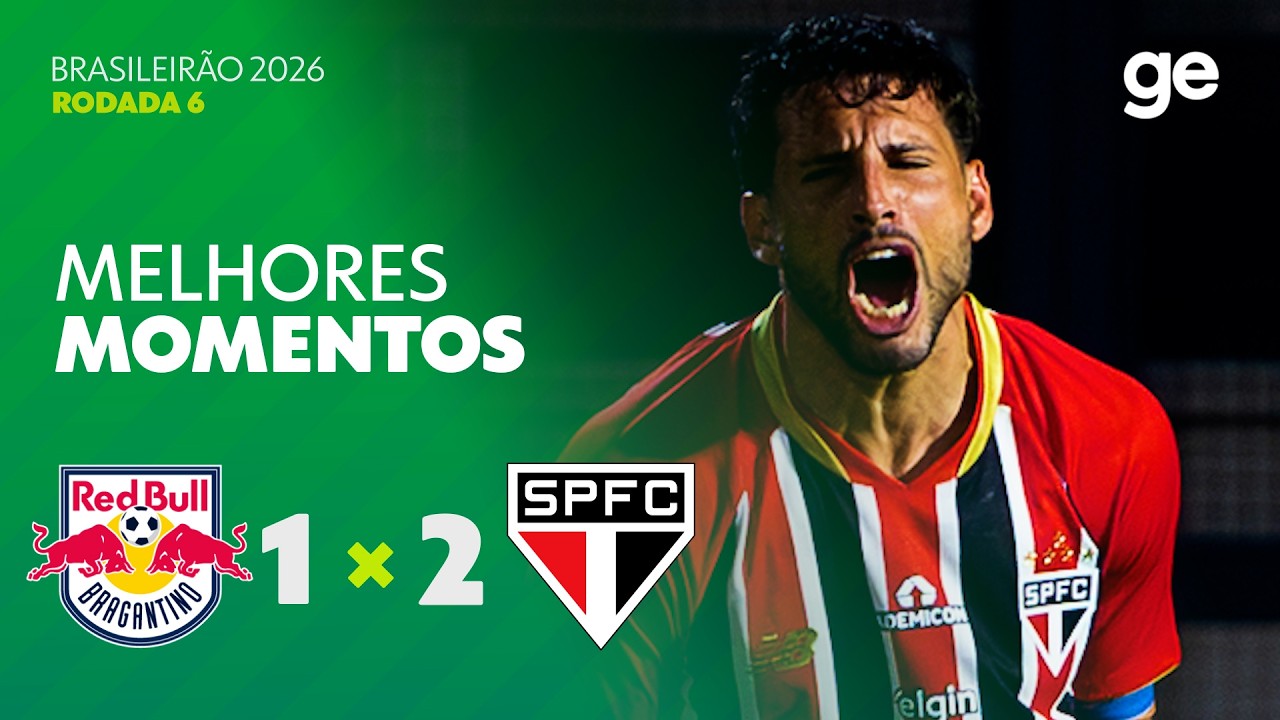 BRAGANTINO 1 X 2 SÃO PAULO | MELHORES MOMENTOS | 6ª RODADA | BRASILEIRÃO 2026 | ge.globo