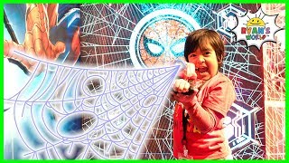 spiderman web sling superheroes and transformers with ryans world