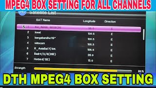 MPEG4 BOX SETTING FOR ALL CHANNELS || DTH  MPEG4 BOX SETTING