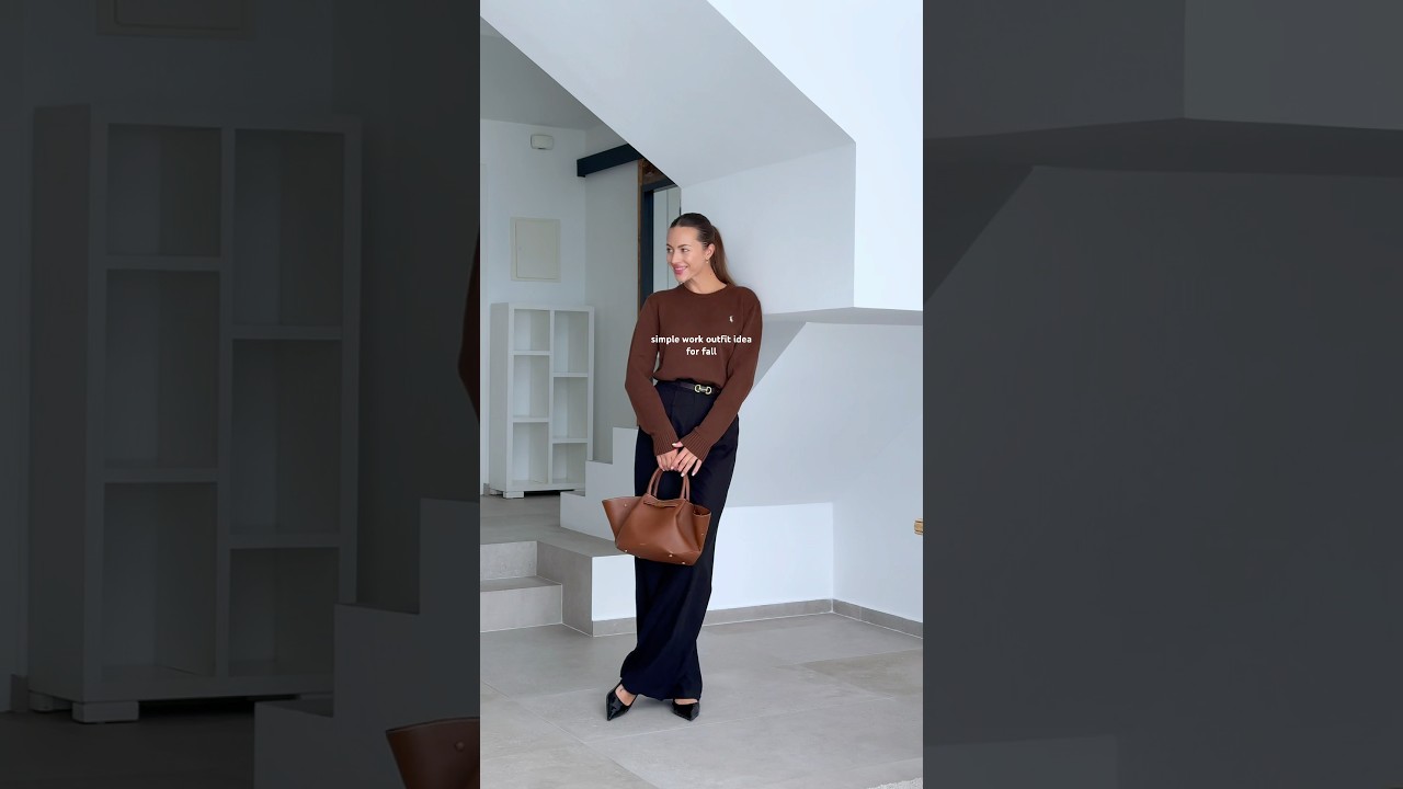 Simple work outfit idea perfect for fall #workoutfit #workstyle #outfitideas #outfitinspo