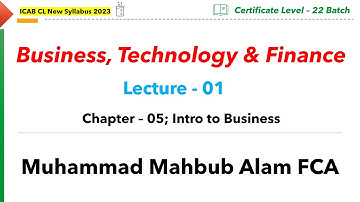BTF Lecture 01 Muhammad Mahbub Alam FCA ICAB CL New Syllabus 08 April 2025