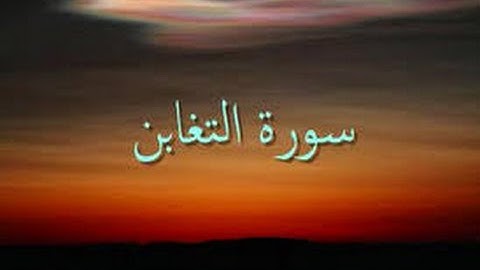 سورة التغابن بصوت الشيخ ناصر القطامي