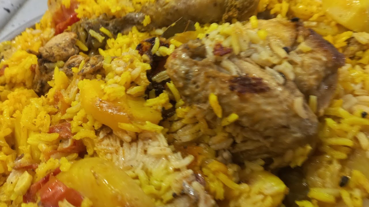 مقلوبة الدجاج على طرقتي بدون قلي بدون دهون زايده صحي اكثر 😍 #مدونة مطبخ