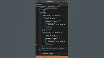 Radio Widget in Flutter #flutter #dart #firebase #getx  #shorts