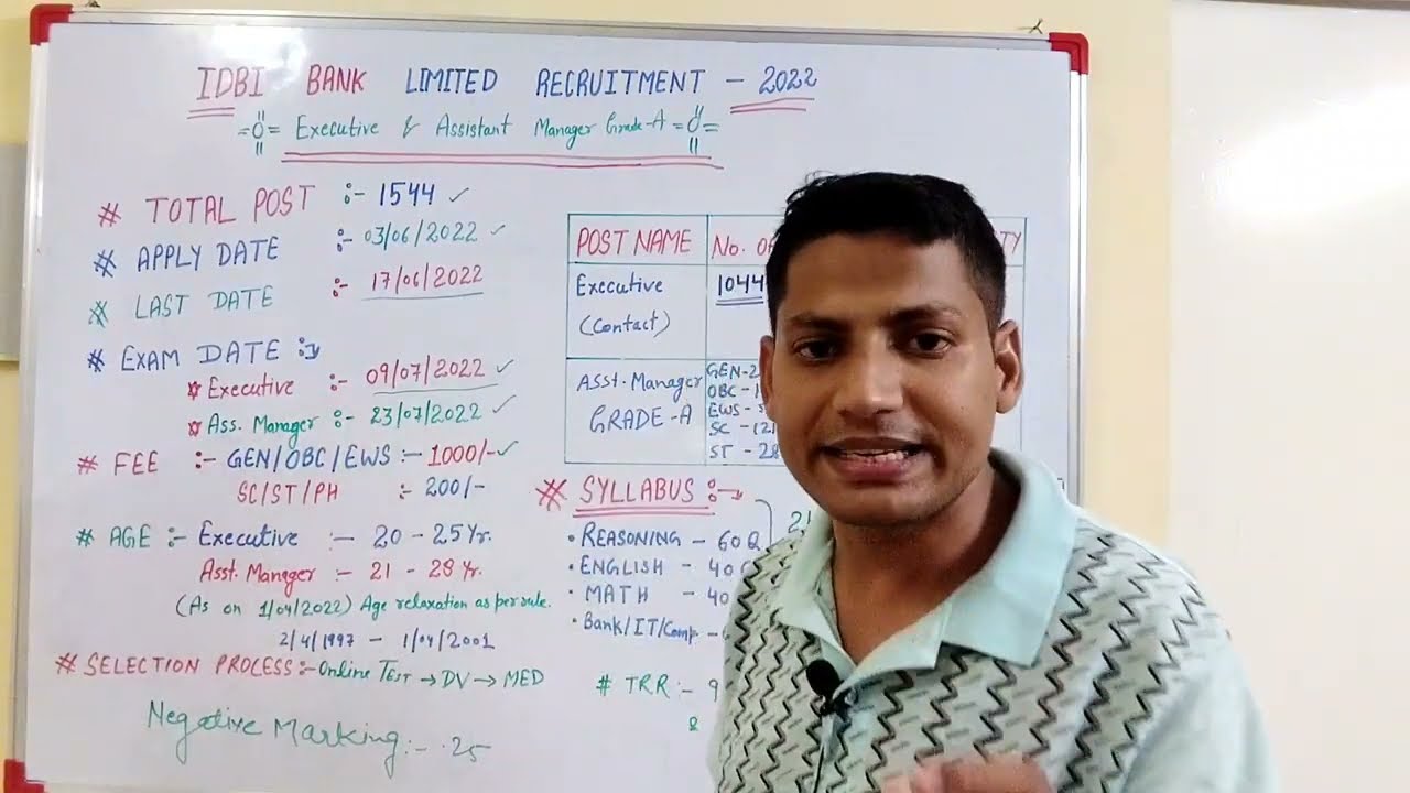 idbi notification 2022 | new vacancy 2022 | idbi executive notification 2022 | pankaj fauji