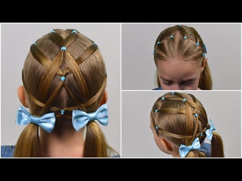 easy-everyday-hairstyle-with-pigtails-and-elastics-(quick-and-easy-hairstyle-for-girls-#71)