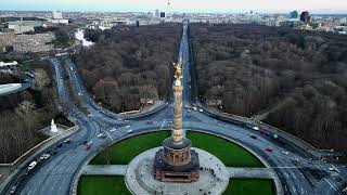 Berlin Siegessäule Drohnenaufnahme