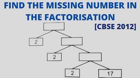 Find the missing number factorisation [CBSE 2012] factor tree class10 real number|| PYQ|| chapter 1