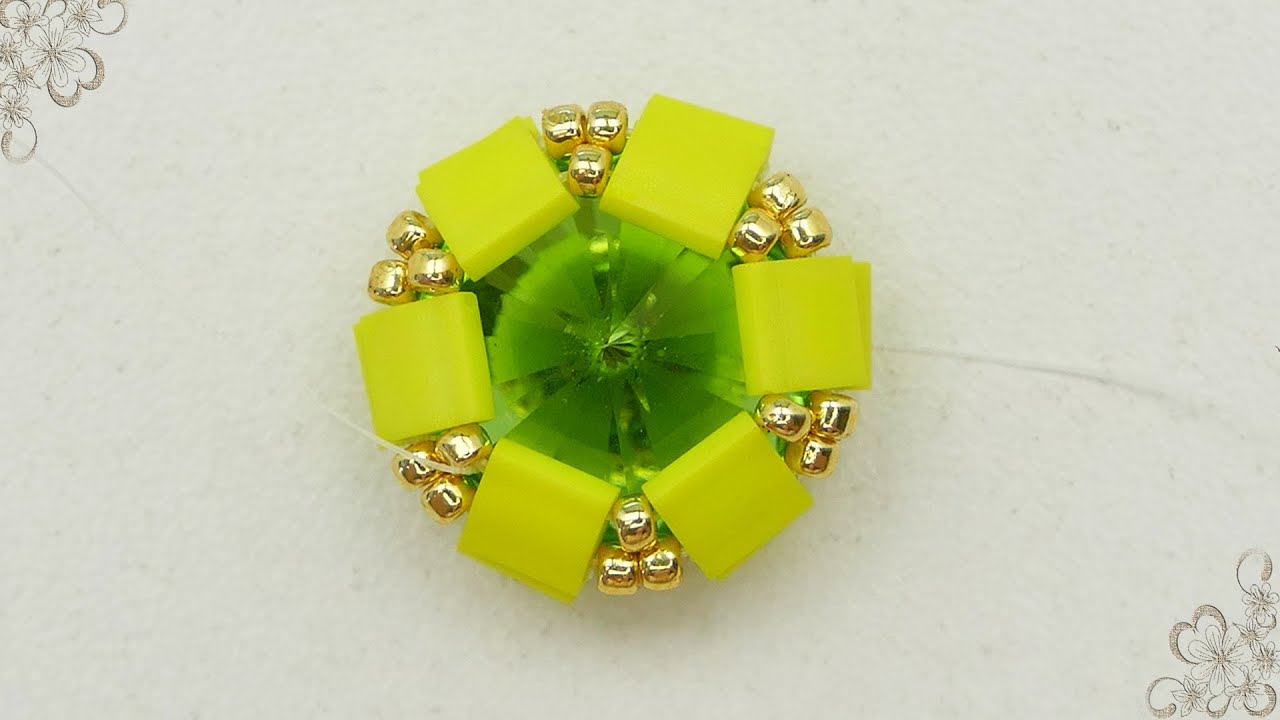 How to bezel a 16 mm rivoli (Tila beads) - YouTube