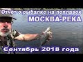 Рыбалка на Москва-реке в сентябре 2018 года на поплавок