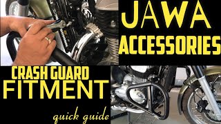 JAWA 42 MAKEOVER||COOL & USEFUL ACCESSORIES||CRASH GUARD