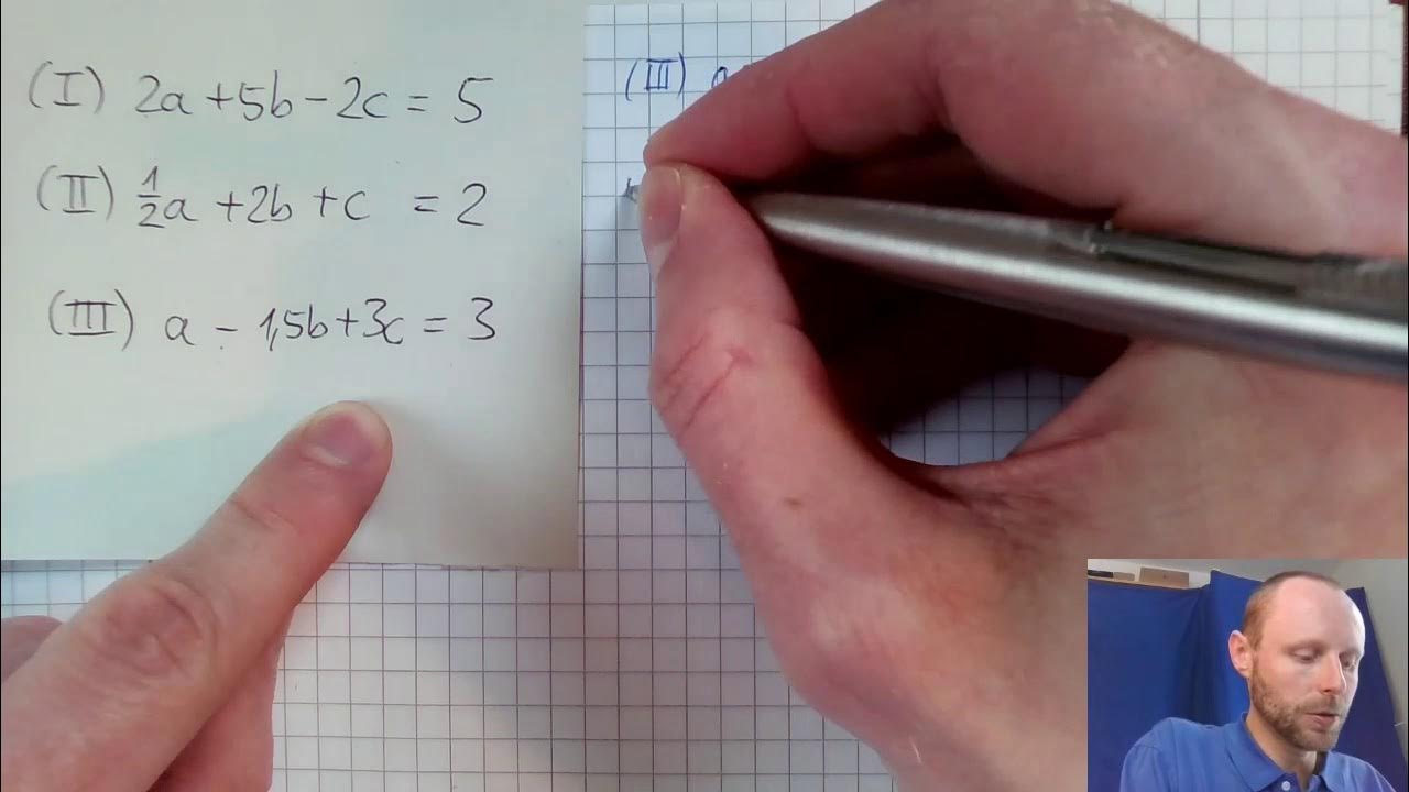 M9 Lineares Gleichungssystem mit drei Variablen (Unbekannten) lösen YouTube