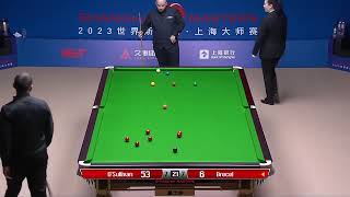 Ronnie O’Sullivan’s intuitive break-building collides with Luca Brecel’s