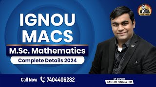🔥🔥IGNOU M.Sc. Mathematics Complete Details July 2024