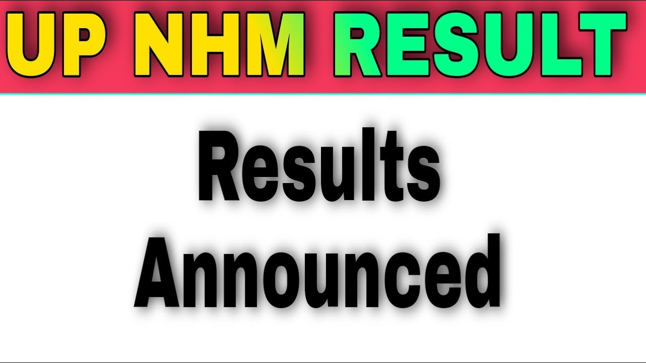 up nhm Result update || up nhm Result latest news