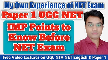Paper 1 UGC NET | Things To Know Before NET Exam | My Own NET Exam Experience | UGC NET 2020