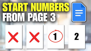 How To Make Page Numbers Start on Page 3 (Google Docs)
