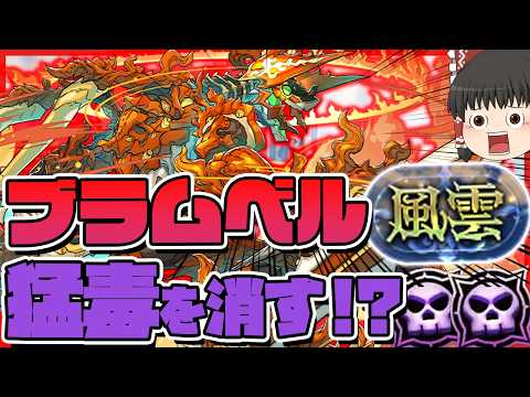 【風雲チャレンジ】回復力1/16で『猛毒』を消す!?誰も使わない最強フェス限・ブラムベルで「風雲」を破壊する!! #パズドラ #ドラゴン縛り 【#ゆっくり実況 】