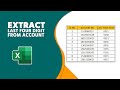 How to extract last four digit from account in microsoft excel