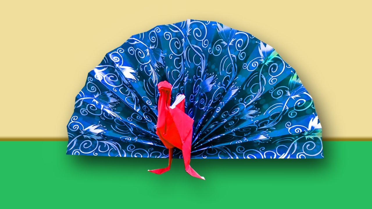 Superior Peacock Craft Ideas For Kids Part - 14: Paper Craft Ideas For Kids || How To Make Paper Peacock || Peacock Craft Work