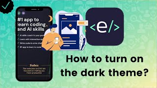 How to turn on the dark theme on Enki-Learn to code? screenshot 4