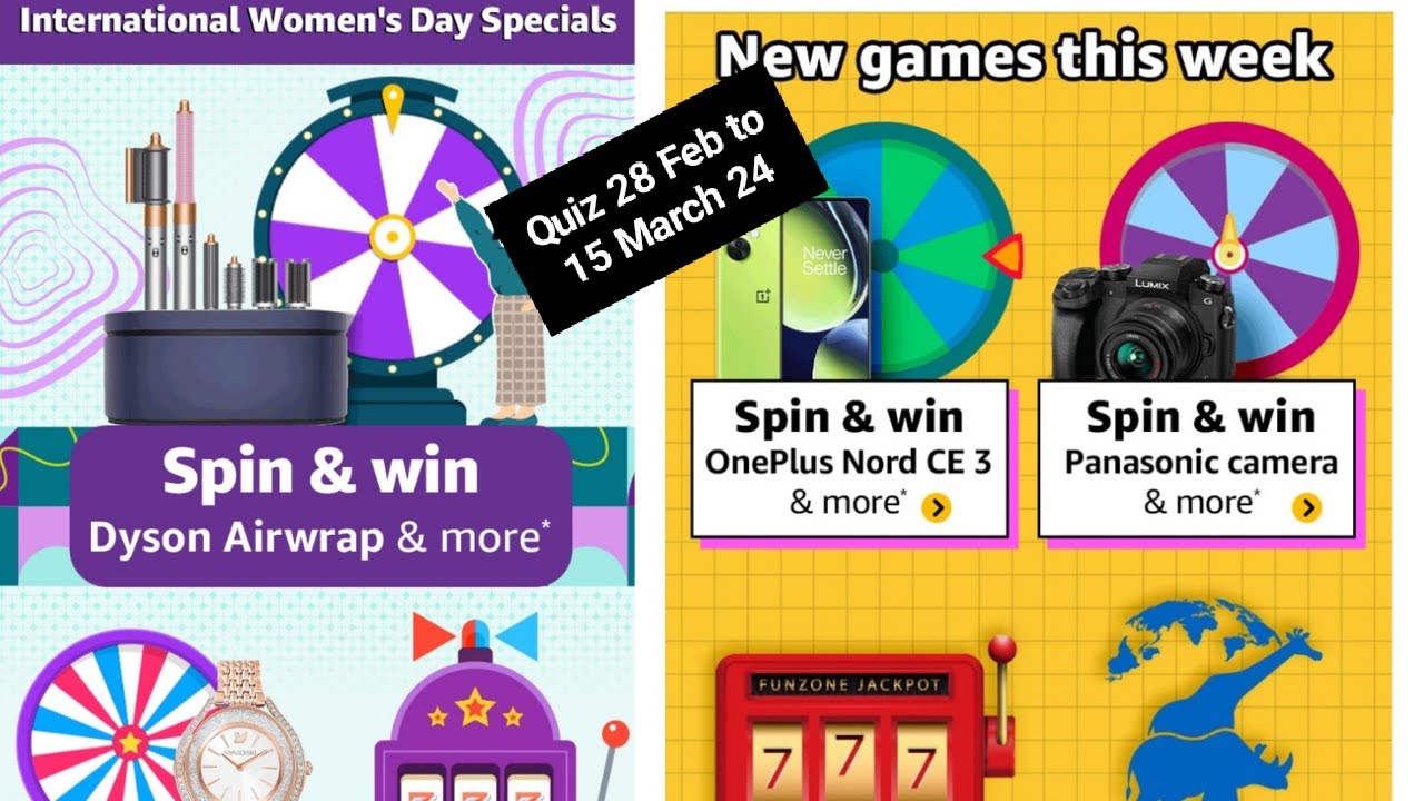 Amazon International Women's Day Special Quiz/New Games this week quiz