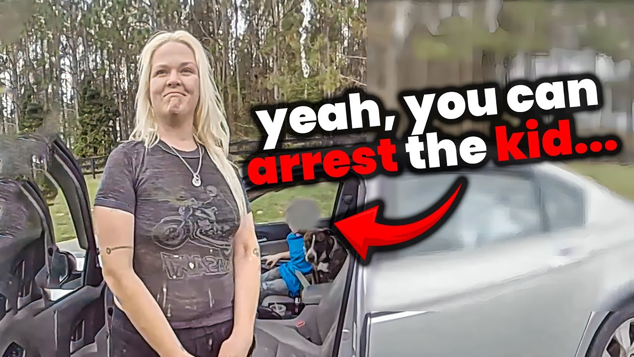 DRUNK MOM Gets Arrested in Front of Her CHILD For Rash Driving! - YouTube