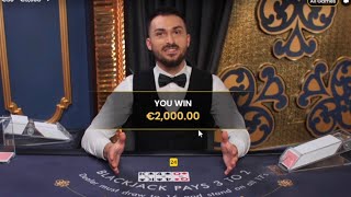 3000€ vs Live Blackjack ♣️