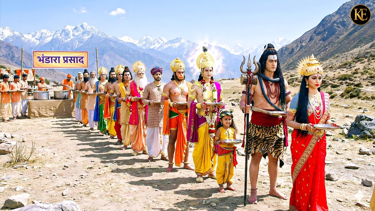 गोकुल के भंडारे में भगवानों के साथ बाल कान्हा का आनंदमय भोजन || YMKN || Krishan leela