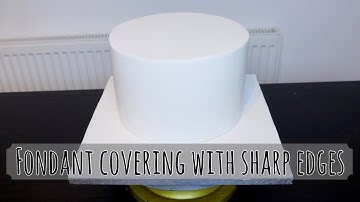 Covering the cake with fondant | Sharp edges with fondant using upside down method