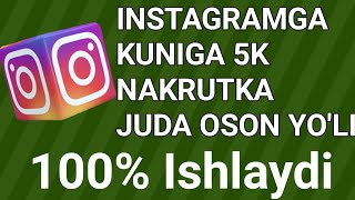 Instagramga Kuniga 5K Obunachi Yig'ish❤️ Instagramda Nakrutka Urish Yangi Video Tekin Follow Yig'ish