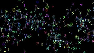 4K UHD FREE Video Background   VJ Dynamic Connection of Musical Notes
