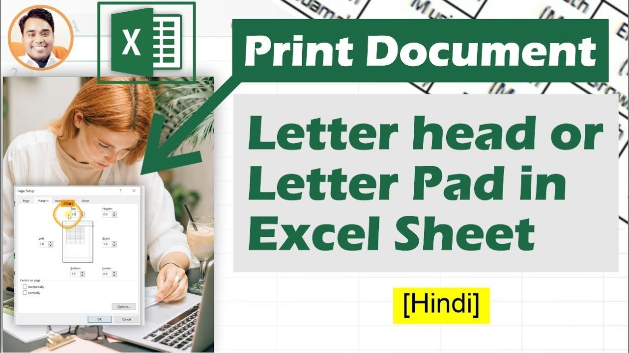 Excel document print in letter head | Excel document printout letter pad