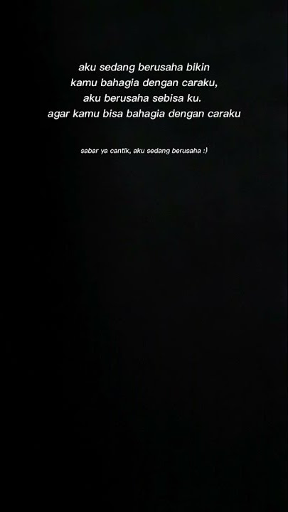 Story wa kata kata sabar ya cantik