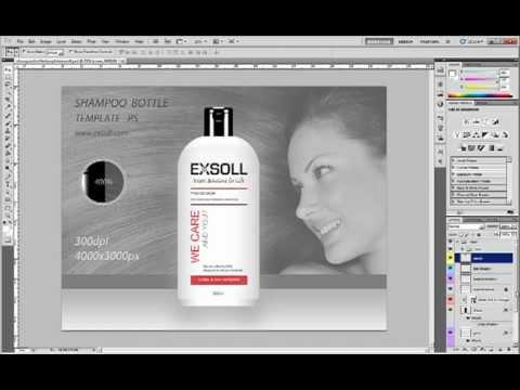 Download Photoshop tutorial - Shampoo bottle photoshop template mockup by Exsoll - YouTube