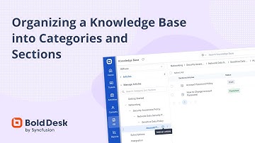 Organizing a Knowledge Base into Categories and Sections