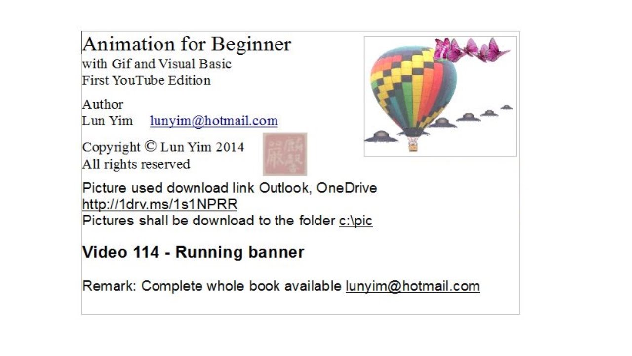 Visual Basic Animation for Beginner 16 Sample 114 - YouTube
