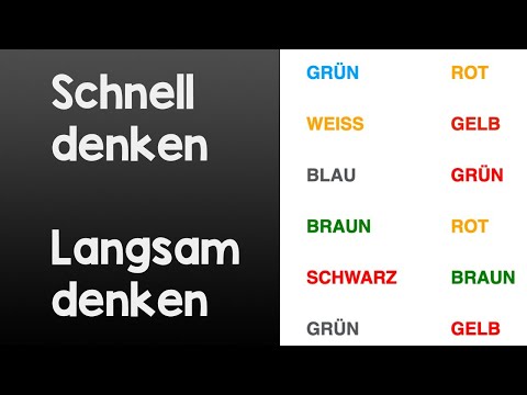 Stroop Effekt - schnell denken, langsam denken (Selbsttest)