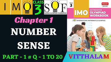 | Class 3 | IMO | SOF | Olympiad | Chapter 1 | Number Sense | Part 1 | Q 1 to 20 | MTG | 2024 - 25 |
