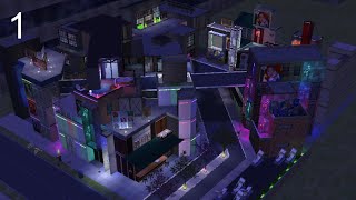 Sims 2 Build: [Part 1] Cyberpunk Poly Family Restaurant (BSD AU)