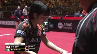 女子シングルス1回戦 平野美宇 vs オショナイケ 第4ゲーム