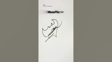 Bat 🦇 Signature | Signature Design | Signature Ideas | Muzaffar Signature Style #signature #shorts