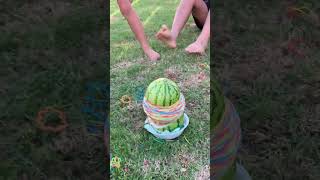🍉 Exploding Watermelon Experiment for Kids | Watermelon and Rubber Bands Activity for Kids #shorts