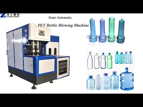 Semi Automatic PET bottle blowing machine | Plastic bottle manufacturing