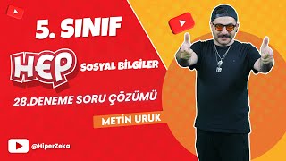 5.Sınıf Sosyal Bilgiler Hep Deneme - 28.Deneme Soru Çözümü