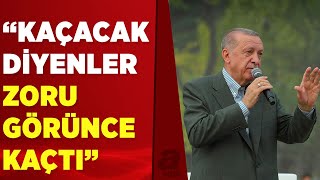 Başkan Erdoğan: Bize 'kaçacak' diyenler zoru görünce kuyruklarını kıstırıp kaçtı | A Haber
