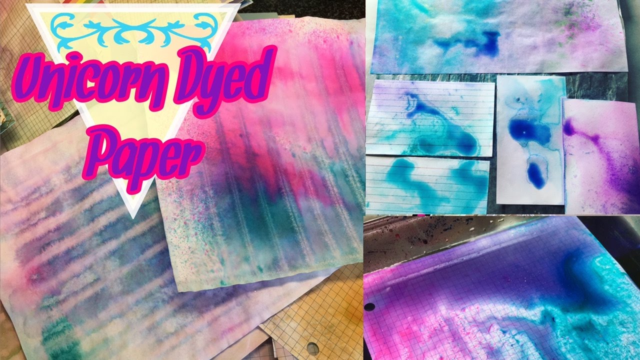 Unicorn Dye Paper for Junk Journals | I'm A Cool Mom - YouTube