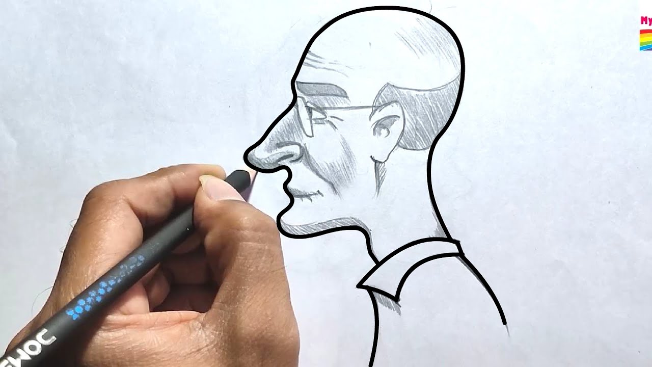 How To Draw A Old Man Cartoon Drawing Learn Cartoon Drawing For Beginners Youtube