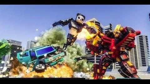 US Police Panda Robot Hero: Police Attack Save City #Part-02 Android Gameplay.